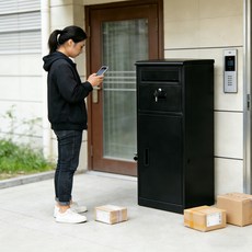 택배함 단독주택 택배보관 택배보관함 무인택배함 택배보관박스가정용 900MM*400MM*420MM, 1단, 흰색