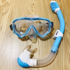 潛鯨 3-12歲兒童適用 浮潛面鏡 呼吸管 全乾式呼吸管 兒童潛水鏡 兒童浮潛, 透明粉,面鏡+呼吸管（不拆賣）