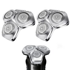 필립스 면도기날 SH71/50 다양한 모델 S5000 S7000 호환 교체용 호환 헤드 SH60/70, 2개, 실버