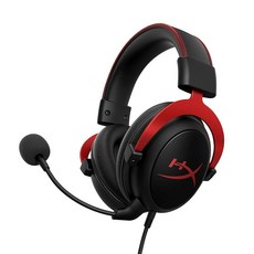 HyperX 클라우드 II 게이밍 헤드셋 레드 7.1 서라운드 사운드 메모리 폼 이어 패드 견고한 알루미늄 프레임 분리형 마이크 PC PS5 PS4 Xbox 시리즈 X|S On