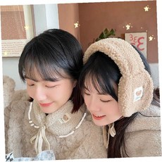 양털 귀마개 겨울 방한 목도리 여성 귀 보온 방한용품 따뜻한 겨울 액세서리 착용, 1개, 상세페이지 참조