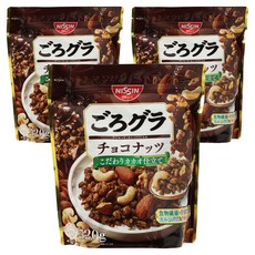 닛신 고로구라 초코너츠 아몬드 캐슈넛 호두 그래놀라, 320g, 3개