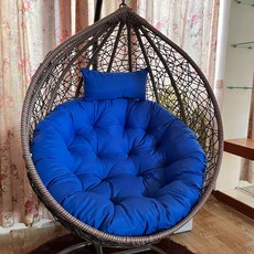 흔들의자쿠션 라탄 안락 등박이 방석 시트 리클라이너 쿠션 의자 체어 쇼파, 1개, H. 로얄 블루