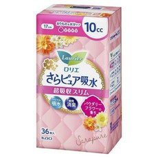 Kao 花王 Laurier 蕾麗兒 Sarapure 吸收 超吸收 纖薄護墊型 成人紙尿褲 10ml 爽身粉花香, 1個, 36入
