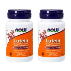 NOW Foods 葉黃素軟膠囊 10mg, 60顆, 2罐
