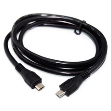 fujiei Micro USB 公對公數據線 1M/1.8M 行車記錄器/導航供電, 1個, 1.8m, 黑色