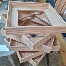 이안아트 0-60호 원목관액자 올림액자 우드프레임 / 12호, 원목, 낮은(2.5cm)