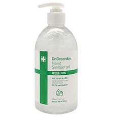 식약처인증 FDA승인 닥터그린데이 손 소독제 500ml 의약외품 에탄올 70%, 1개