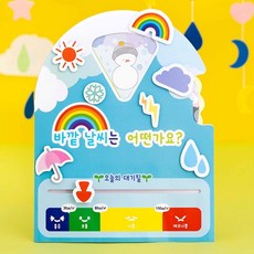 오늘의 날씨 종이 날씨환경판 만들기 대기질표시