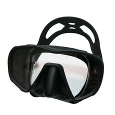 SAEKODIVE 潛水面鏡，舒適矽膠，防霧鏡片，粉紅色時尚設計, 黑色