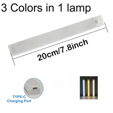 센서 조명 충전식 옷장 캐비닛 침실 마그네틱 휴대용 주방 아래 LED 계단, 3 Colors 20cm