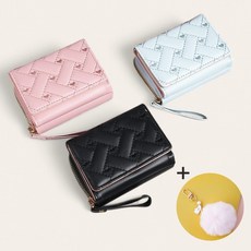 루나피노 하트 동전 스티치 지갑 학생 반지갑 생일선물 여학생 지갑