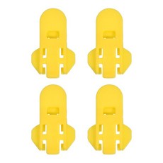 uxcell 매뉴얼 이지 캔 오프너 4개 - 플라스틱 음료 캔 커버 소다 맥주 음료용 병 오프너(노란색)