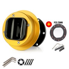 파나텍 베이스 퀵 릴리즈 QR2 CNC 아노다이징 포디움 CSL DD1 2 스티어링휠, 1개, 골드+70mm변환어댑터