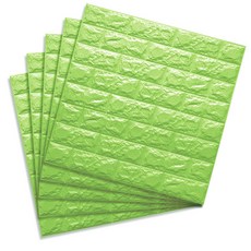 LOG 樂格 3D立體磚型環保兒童防撞牆貼 X1片 (粉紫色70X77cm), 1個, 草綠色