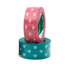 귀여운 패턴 포장용 박스 테이프, 1개, 분홍하트무늬