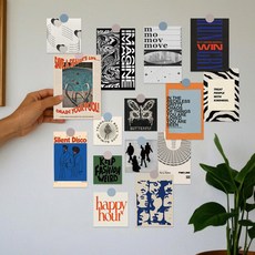 감성아트몰 인테리어 포스터 세트 모음 감성 엽서 빈티지, 블루&오렌지