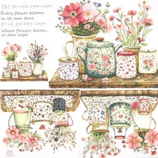 키친 플라워 냅킨, 1개, 20개, 여러색