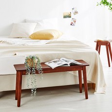 나인홈 베네 원목 벤치의자 주방 홈카페 다이닝 식탁체어, 브라운, 브라운