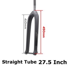 RACE 카본 자전거 프론트 MTB 26인치 쓰루 27 부스트 5인치 29인치 110MM 튜브 15 포크 액슬 리지드, Straight Tube 27 5in