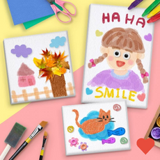 미술놀이 무지 캔버스 액자 만들기 색칠 수업 방과 실내