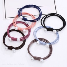 진주 방울 매듭 헤어 머리끈 (1P 단위 판매)