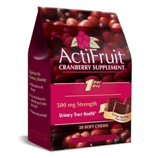 ENZYMATIC THERAPY ActiFruit Cranberry Supplement soft chew 500mg, 1個, 20 件