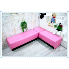 HR 사각 보조의자 (1인용), 색상_핑크