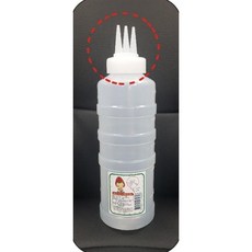 음식점 식당 소스 보관 3구 반투명 용기 400ml 중형