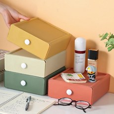 서랍 정리함 슬라이드 세제 충전기 펀치 제작 수납장 스위치 오피스 사무실 커버 파스텔 종이 수납형 서랍장 아이디어 꿀템 진공 용기 54327EA, 단일제품
