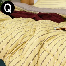 구니스토어 차렵이불 퀸 머스타드 봄가을이불 침대매트패드 베드스프레드