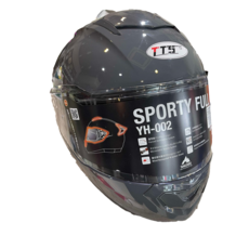 TTS YH-002 全罩式安全帽 珍珠白，安全舒適，透氣輕量，快拆鏡片, 水 泥灰