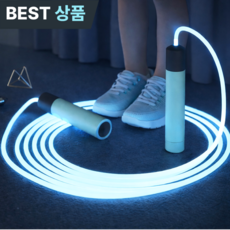 JJUBI LED 줄넘기 야광 어린이 유아 성인 (사은품 건전지 4개증정), 블루, 1개 블루, 1개