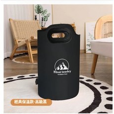 摺疊泡腳桶 高級黑 加高款 8層鎖溫 過膝足浴 便攜式排水設計, 1個, 高級黑+加高款（送艾草足浴1袋30小包）