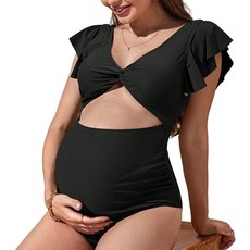 임페션 원피스 수영복 패딩 푸시업 수영복 수영복 모노키니, 블랙이에요., s