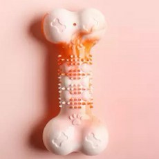 寵愛毛宅 耐咬骨頭造型玩具, 發聲大骨頭橘白, 1個