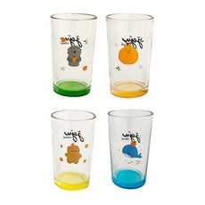 알록달록 제주맥주잔 캐릭터맥주잔 귀여운맥주잔, 1세트