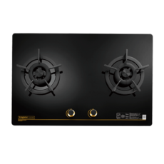 topax 雙口玻璃瓦斯爐，簡約時尚，易清潔，安全熄火裝置, 液化石油氣 (LPG), TG-8523G 不含安裝