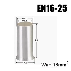쿠쿠스토어 EN 구리 전선 비절연 베어 슬리브 관형 크림프 커넥터 튜브 코드 페룰 케이블 러그 압착 단자, 01 Copper, 09 40Pieces EN1-25