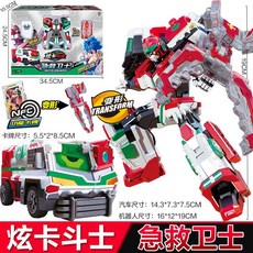 台灣熱賣 正版炫卡斗士2猛獸能量暗影特工變形機器人玩具汽車金剛, 【急救衛士】2種形態 送卡牌, 1個