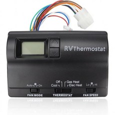유스타 업그레이드 RV 6536A3351 디지털 온도조절기 콜맨 맥 호환 2단계 히트펌프 및 가스 난로용 벽걸이 블랙, Black
