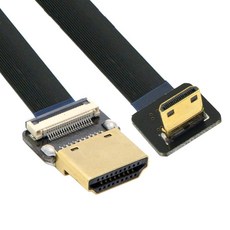 CY Cord 울트라 슬림 HDMI 수 - 마이크로 HDMI 수 연장 FPC 플랫 케이블 1080P FPV HDTV 멀티콥터 항공 사진 A1-D1 (50cm), A1-C3