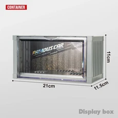 디스플레이 박스 스피드 카 컨테이너 보관 모델 방진 DIY 빌딩 블록 76914 장난감용, 01 light gray