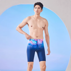 ZOKE 男士泳褲 潑墨星空印花 彈性舒適