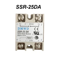 산업용 솔리드 스테이트 릴레이 SSR DA 보호 플래그 SSR-40DA DC 제어 AC 방열판 SSR-10DA SSR-15DA SSR-25, 06 SSR-25DA, 1개, 01 빠른  Mainland