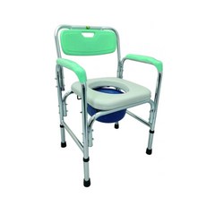 來而康 鋁合金便盆椅 FZK-4316 可調高度 圓孔坐墊, 單一色系, 1個