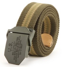 LARGE STORE 【台灣出貨】經典百搭金屬扣帆布軍裝皮帶 男生皮帶 牛仔褲皮帶 百搭腰帶(X924)
