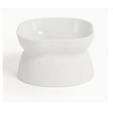 펫인피니티 강아지 고양이 반려동물 먹이 그릇, 1개, 화이트