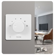 B29C 50 볼륨 조절 50W 안전 기어 튜닝 노브 가정용 스피커 컨트롤러, White