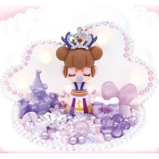 手工DIY檯燈飾品 創意小夜燈 兒童益智奶油膠裝飾, 1個, 紫公主